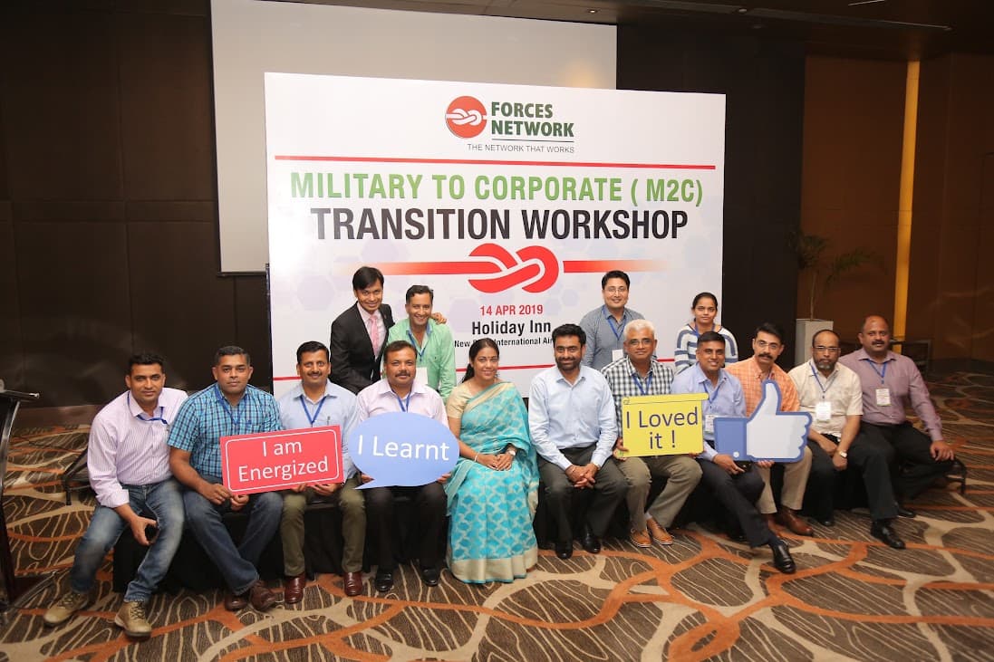 Conclave participants during a military to corporate transition workshop